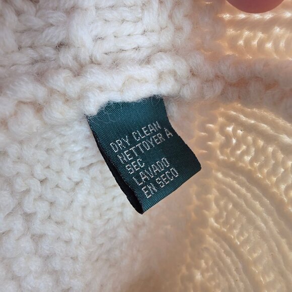 Ralph Lauren LRL Wool Sweater M Ivory Exclusive Hand Knit Tunic Fair Isle Nordic - Picture 7 of 11